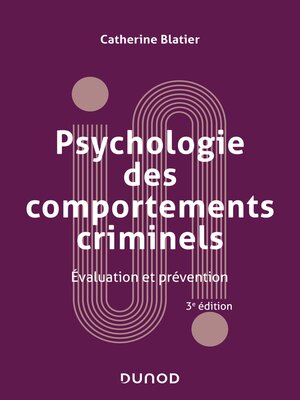 cover image of Psychologie des comportements criminels